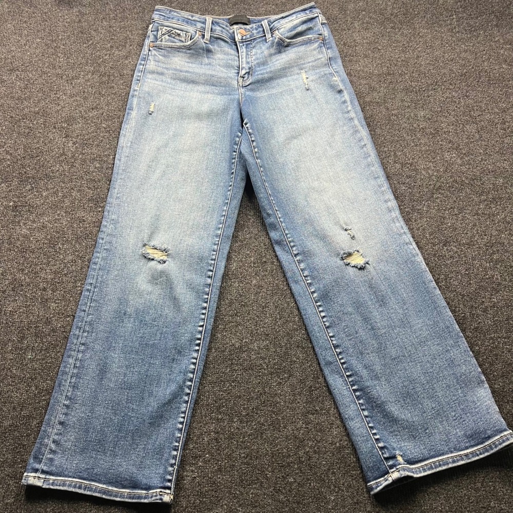 Buckle Black Fit No. 53 Wide Leg Jeans Blue Distressed 30x32 Shaping Smoothing